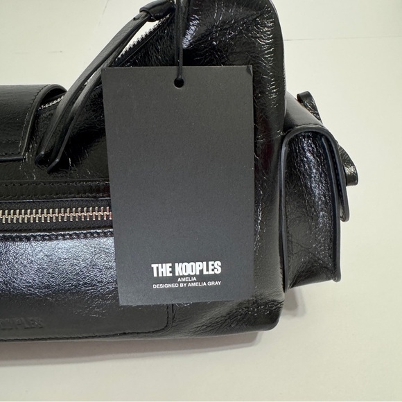 The Kooples Amelia Bag Designed by Amelia Gray Black Patent Leather Md in Italy - Picture 3 of 16